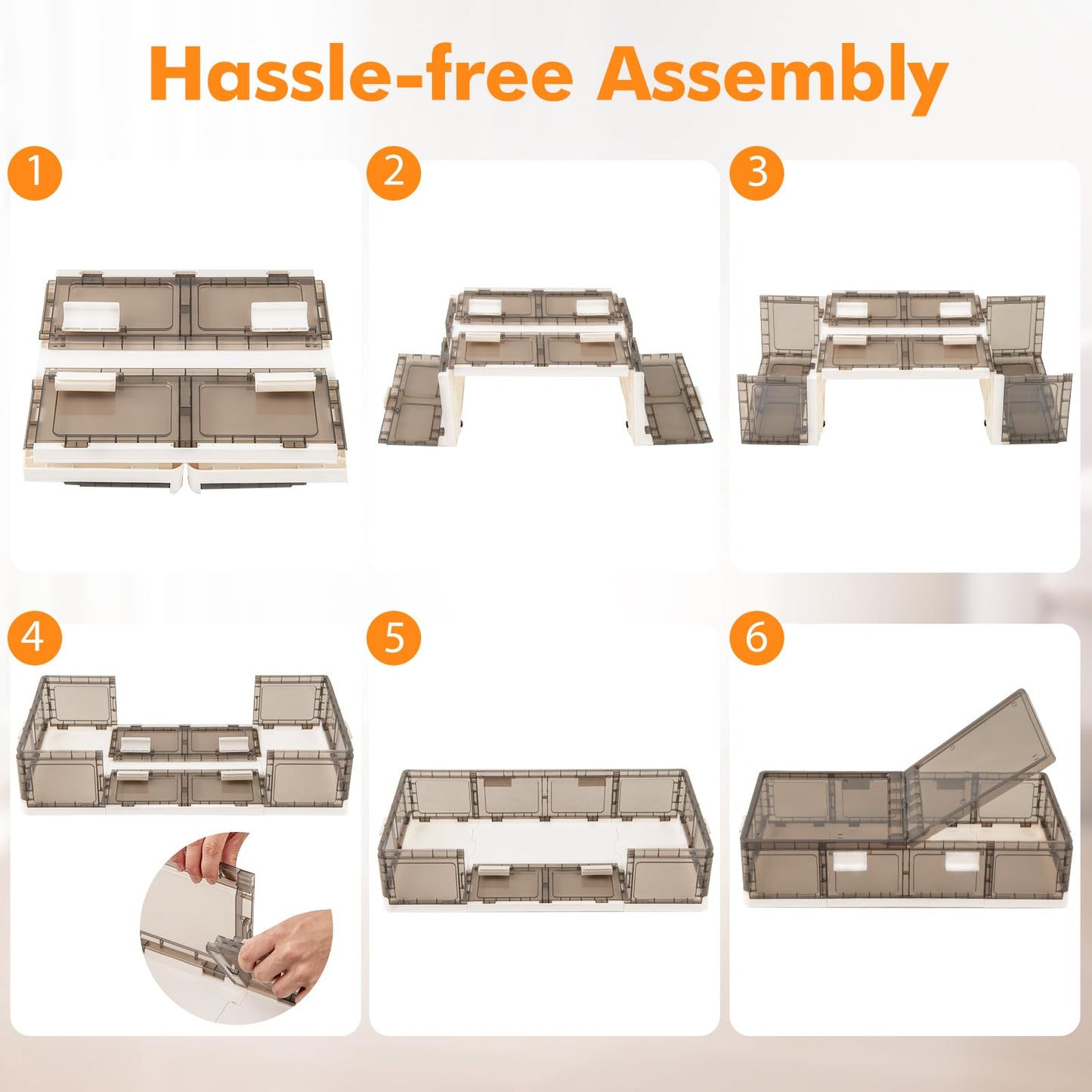 Tangkula 26.5Gal Under Bed Storage Containers for Clothes