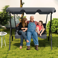 TANGKULA 3 Seater Canopy Swing, Outdoor Patio Swing