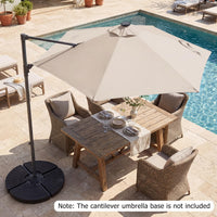 Tangkula 10ft Patio Umbrella with Solar Lights(9.6 x 9.6 x 8 ft)