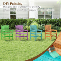 Tangkula 7 Piece Patio Wood Dining Table Set