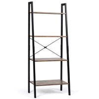 TANGKULA Industrial Ladder Shelf with Metal Frame