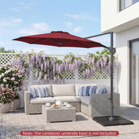 Tangkula 10ft Patio Umbrella Offset Cantilever Outdoor Umbrella(10 x 10 x 8.3 ft)