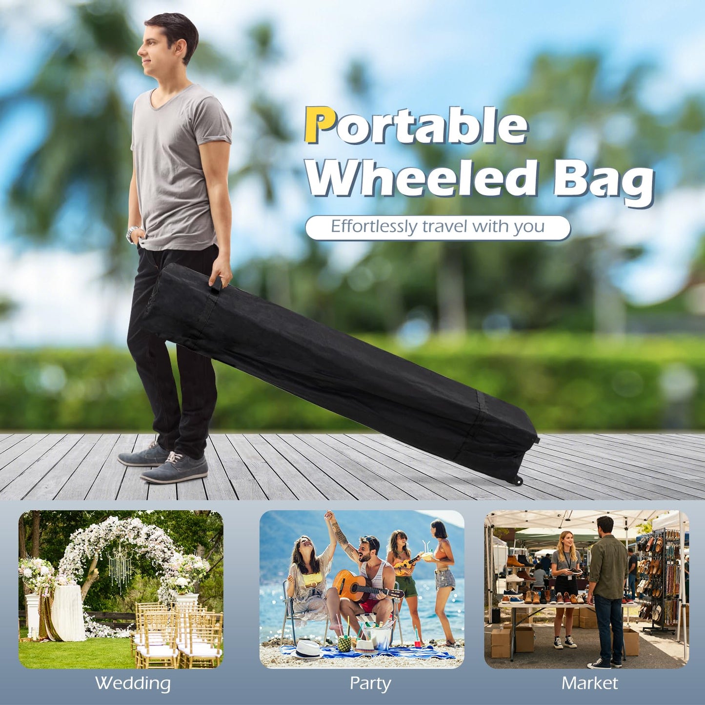 Tangkula 10x10 FT Pop Up Canopy for Party Event Camping