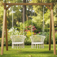 Chaise hamac suspendue Tangkula avec pompons