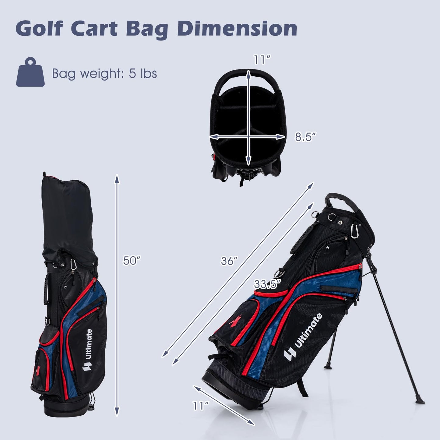 Tangkula 12 Pieces Men’s Complete Golf Club Set Right Hand