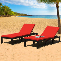 Tangkula Patio Wicker Lounge Chair, Outdoor Rattan Adjustable Reclining Backrest Lounger Chairs