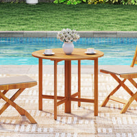 Tangkula 36 Inches Outdoor Folding Round Dining Table