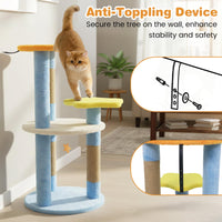 Tangkula 29 Inch Multi-Level Cat Tower with Jute Scratching Posts