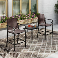 Tangkula Outdoor Counter Height Bar Stools Set of 2/4