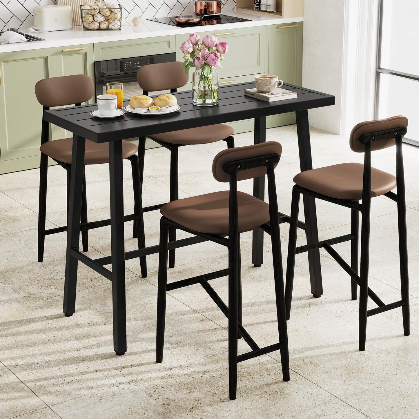 Tangkula 36" Patio Counter Height Bar Table