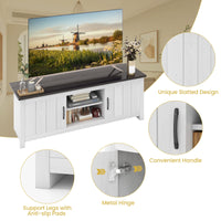2 Doors TV Stand for TVs up to 65" - Tangkula