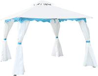 Tangkula 10 x 10 ft Patio Steel Gazebo with Side Walls