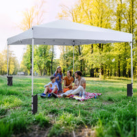 Tangkula 10x10 FT Pop Up Canopy with 4 Sandbags for Party Event Camping