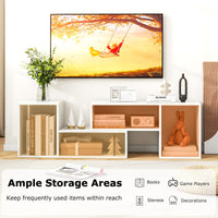 Tangkula 2 Pieces L Shaped TV Stand for Living Room