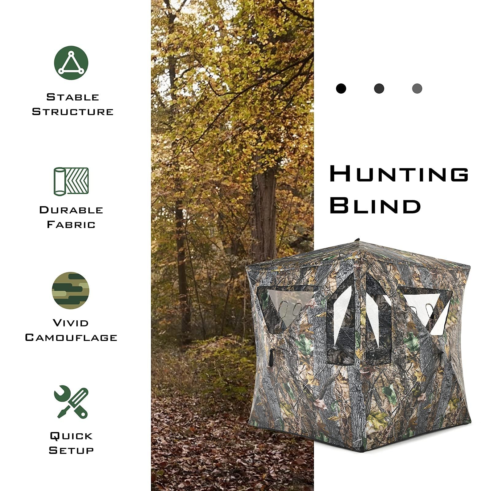 2-3 Person Pop up Ground Blind - Tangkula