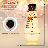 Tangkula 4.2 FT Outdoor Lighted Christmas Snowman
