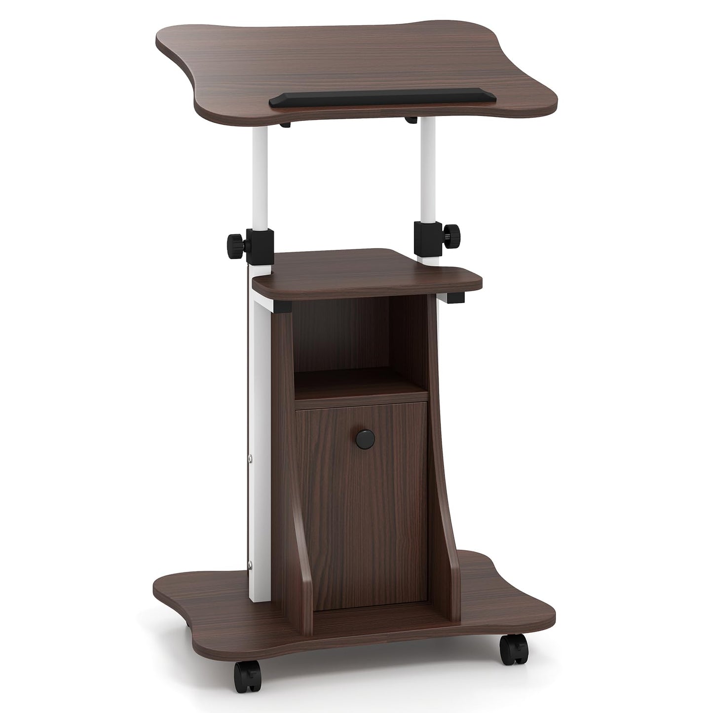 Tangkula Mobile Lectern Podium Stand for Home School