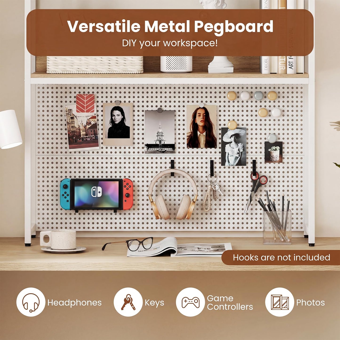 Tangkula Desktop Bookshelf for Dorm Home Office