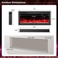Tangkula 42” Wi-Fi Enabled Electric Fireplace
