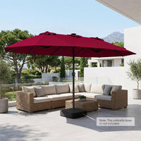 Tangkula Patio Umbrella with Solar Lights | Multi-Colored LED Lights