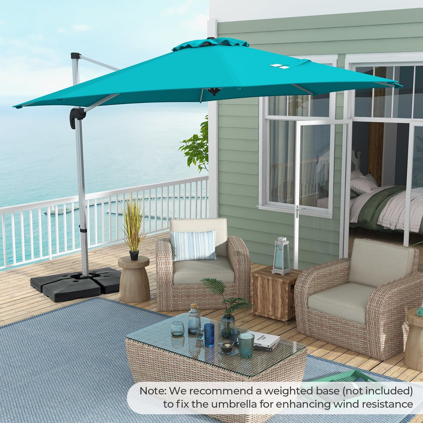Tangkula 11 ft Round Patio Cantilever Umbrella