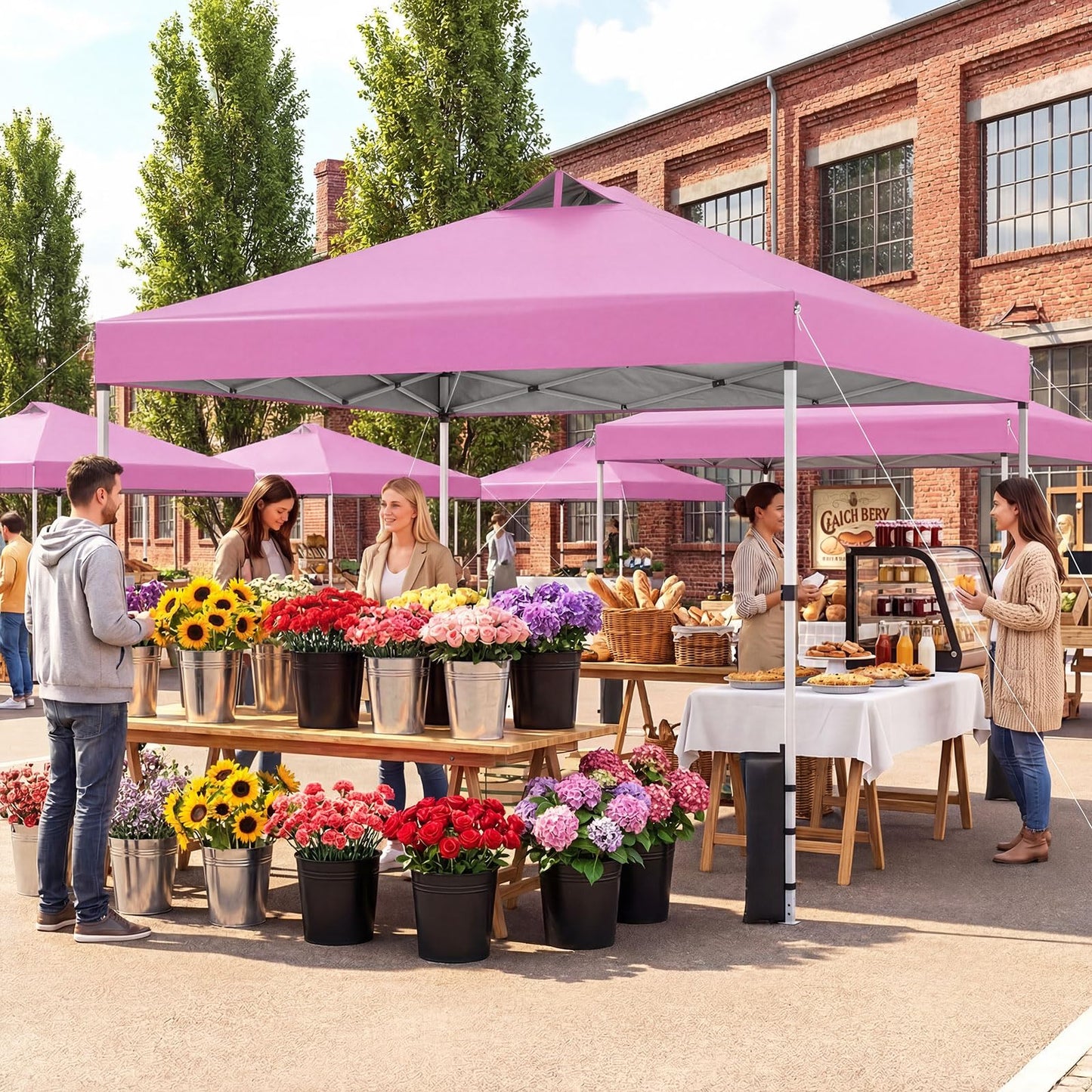 Tangkula 10 x10 Ft Pop Up Canopy with Center Lock