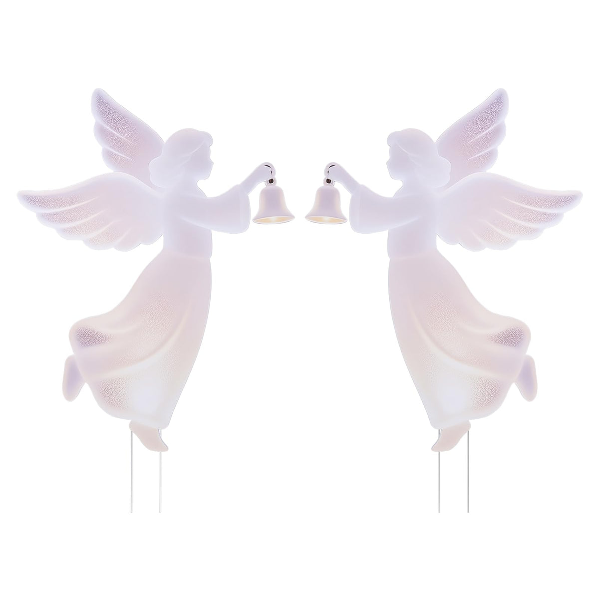 Tangkula 2 Pieces 3 FT Outdoor Christmas Angel Yard Signs Decoration