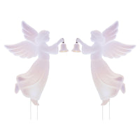 Tangkula 2 Pieces 3 FT Outdoor Christmas Angel Yard Signs Decoration