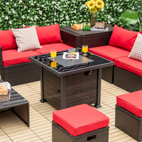 Tangkula 50,000 BTU Propane Fire Pit Table