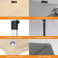 Tangkula 10 Ft Offset Patio Umbrella with Base Included