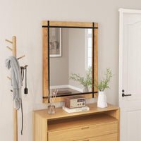 Tangkula 40" x 30" Inch Farmhouse Wall Mirror