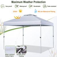 Tangkula 10x10 Ft Pop Up Canopy, Easy Set-up Outdoor Canopy with Center Lock