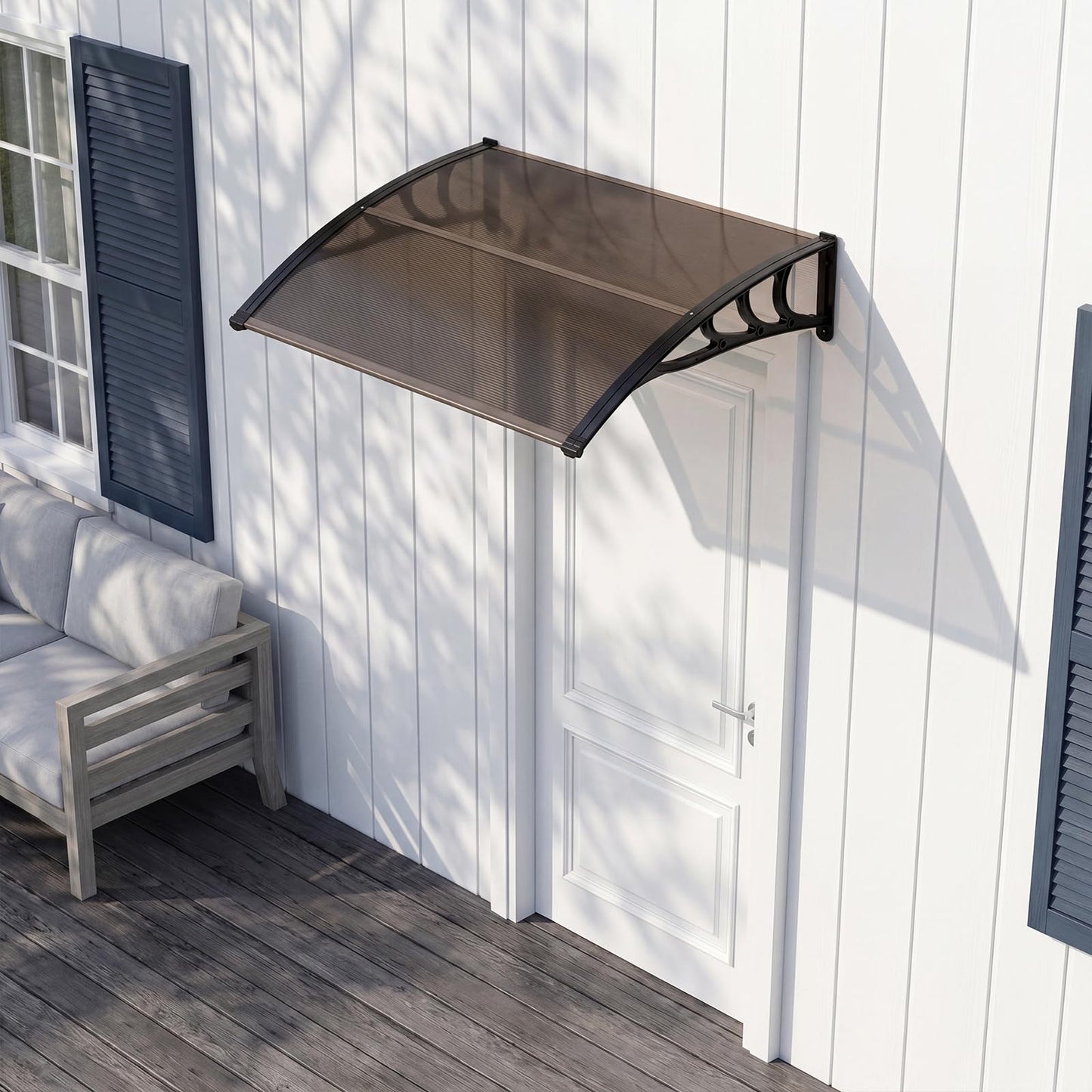 Tangkula 30" x 39" Window Awning for Sunlight Rain Snow Protection