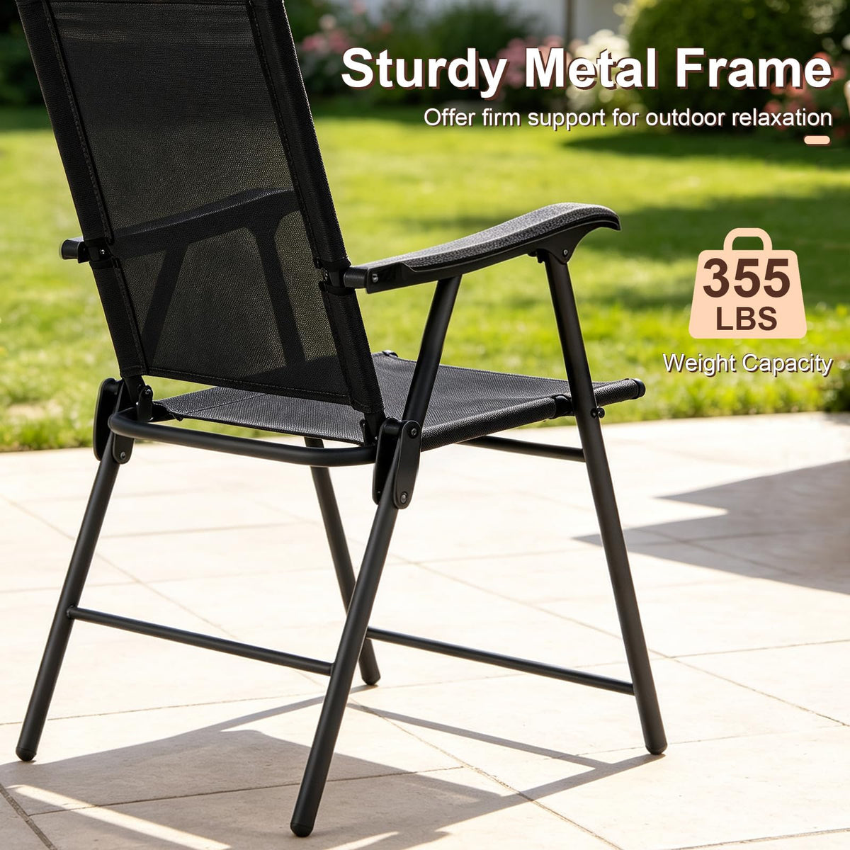 Tangkula Folding Patio Chairs Set of 2/4