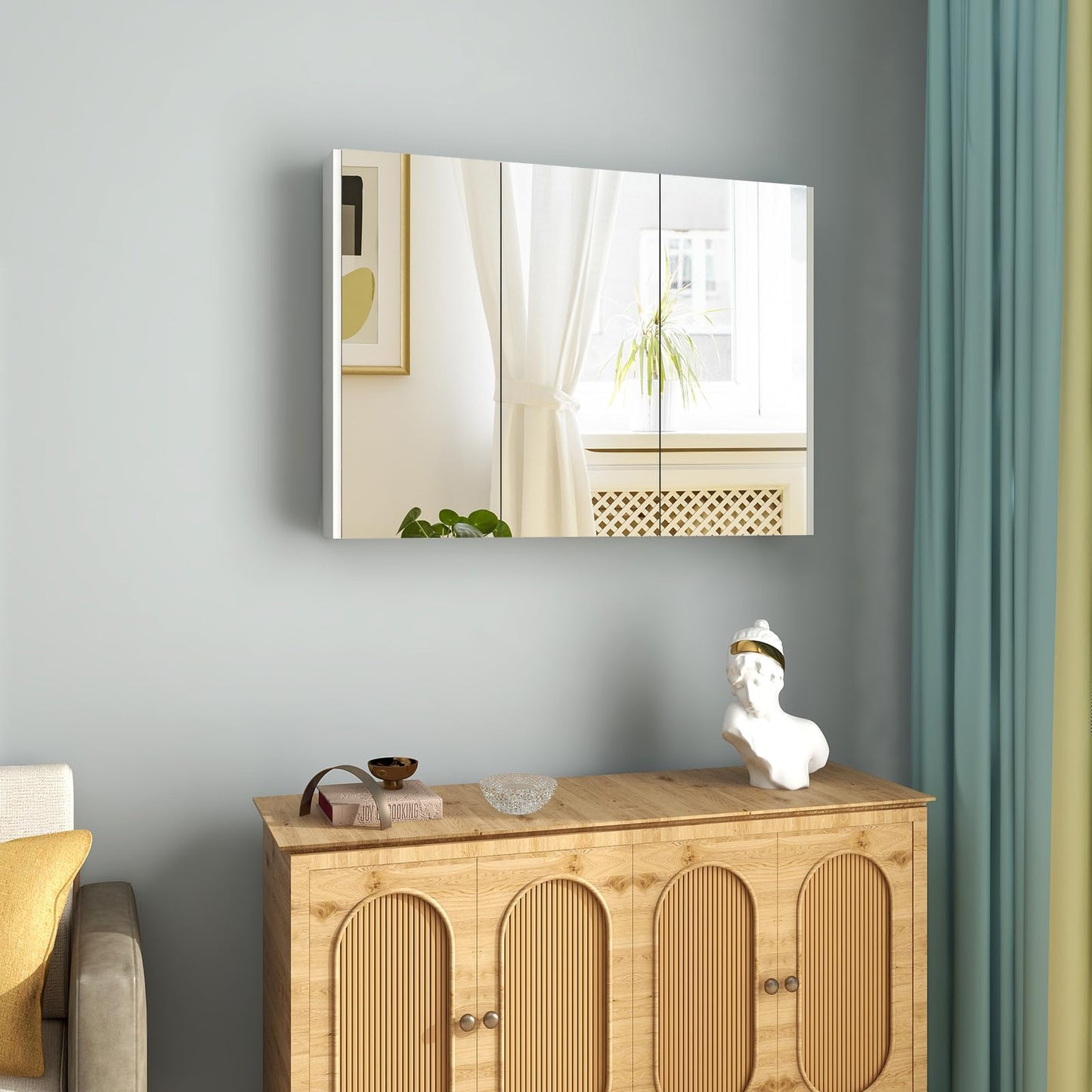 Tangkula 36" Bathroom Medicine Cabinet with Adjustable Shelf