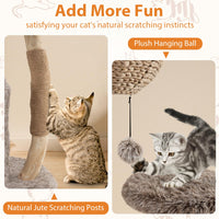 Arbre à chat Tangkula en bois massif pour chatons d'intérieur