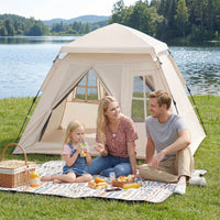 Tangkula 4 Person Camping Tent with Removable Rainfly
