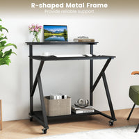 Bureau mobile portable pour ordinateur portable et écran 32" Tangkula