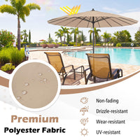 Tangkula 9FT Round Patio Umbrella, Outdoor Market Umbrella with 18 Fiberglass Ribs