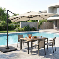 Tangkula 11 x 9 FT Patio Umbrella with Base Included