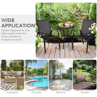 Tangkula Patio Dining Chairs, Outdoor Bistro Chairs