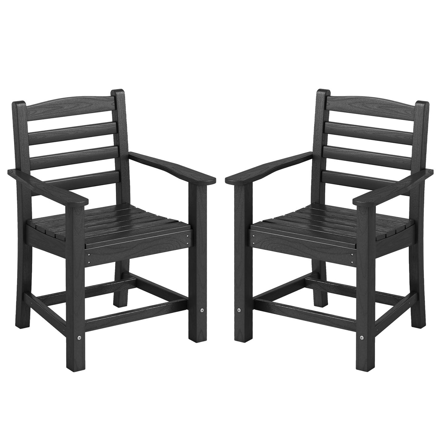 Tangkula HDPE All Weather Outdoor Chair w/Curved Seat (2/4)