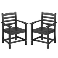Tangkula HDPE All Weather Outdoor Chair w/Curved Seat (2/4)