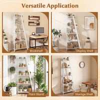 Tangkuka 4/5-Tier Ladder Bookshelf for Living Room