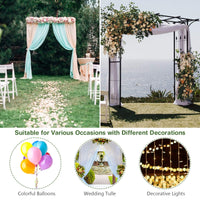 6.8 Ft Garden Arbor, Metal Arch with Trellis for Climbing Plant, Vines, Flowers