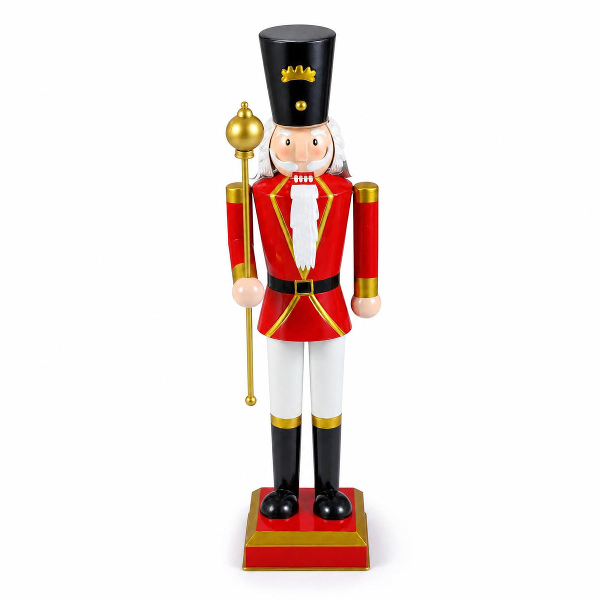 Tangkula 32.5"/48" Christmas Nutcracker with Tall Hat & Scepter