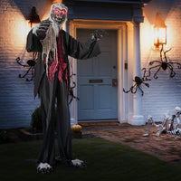 Tangkula 8.2 FT Standing Animatronic Werewolf, Scary Halloween Prop with Howling Sounds