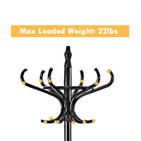 Tangkula Standing Coat Rack Wood 12 Hooks