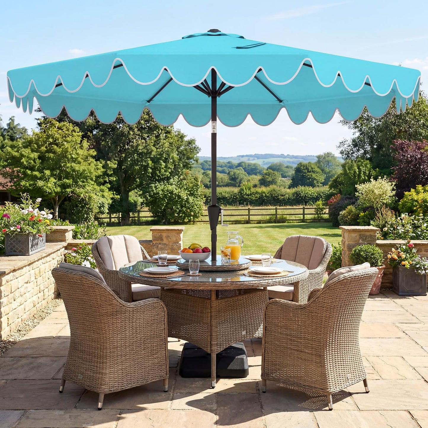 Tangkula 10 FT Patio Umbrella with Base Included