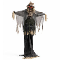 Tangkula 7.3 FT Animated Halloween Standing Skeleton Scarecrow Decoration